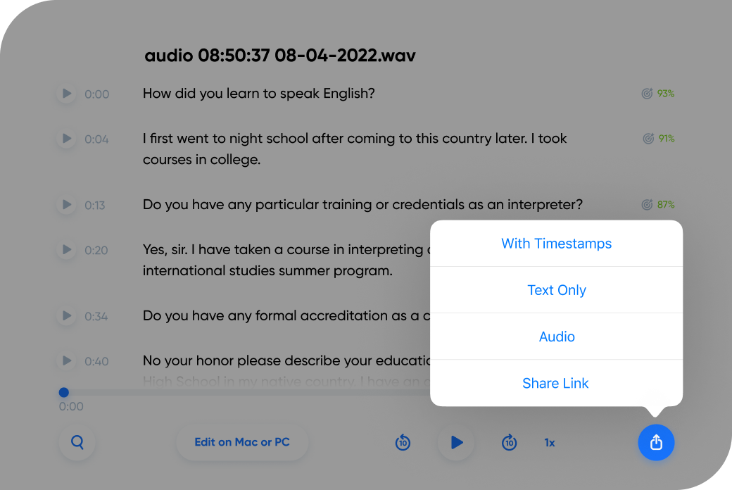 the speech to text app