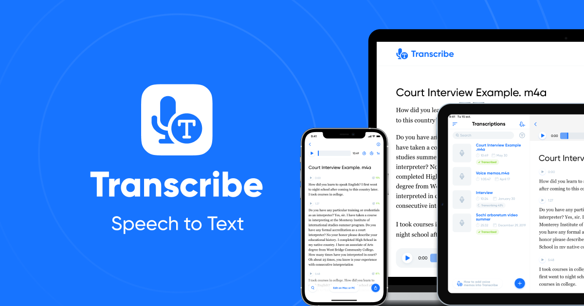 best speech to text transcription app